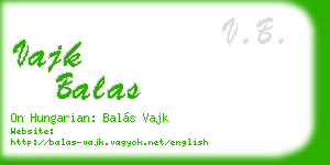 vajk balas business card